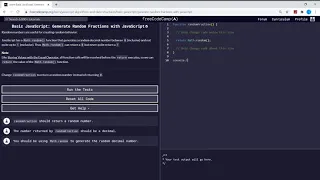 Basic Javascript Generate Random Fractions with JavaScript freeCodeCamp