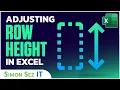 How to Change the Row Height in Excel