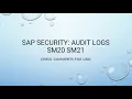 SAP Security Audit Logs SM20 SM21