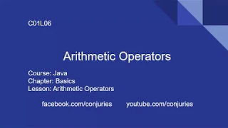 Java Basics Arithmetic Operators Filipino C01L06