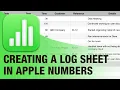 Creating a Log Sheet in Apple Numbers