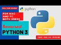 Reversed in Python 3 Coding for Kids Python Learn to Code with 50 Awesome Games and Activities