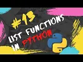 Python Tutorial for Beginners List Functions in Python