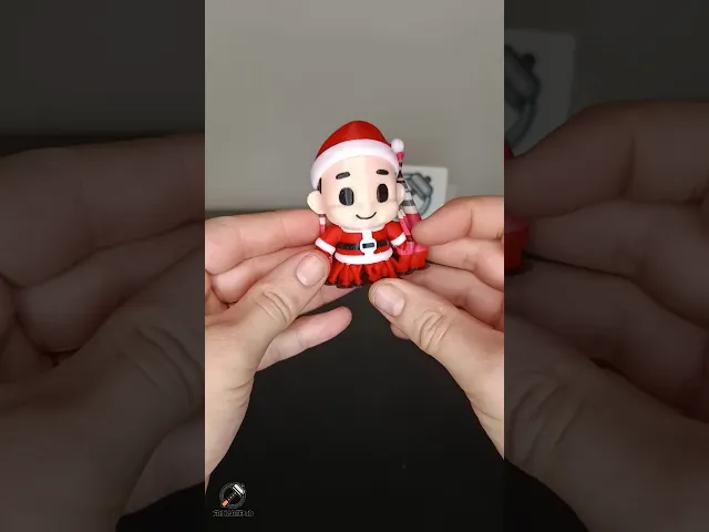 Santa Claus Kid - Multicolor 3D Printable Figure & Ornament video thumbnail