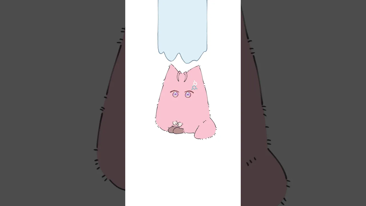 かわいいもふもふなコヨーテ「もふこよ」に水をかけた結果💧 #shorts #anime #ホロライブ #hololive #博衣こより #もふこよ #アニメ