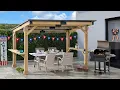 How to Install SUNJOY 10x12 Cedar Gazebo Pergola Assembly DIY Pergola Installation