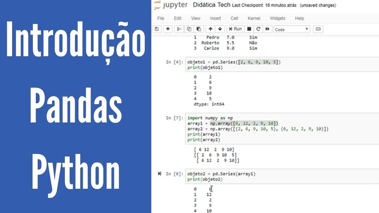 Introdução ao Pandas (curso Python para Machine Learning - Aula 12)