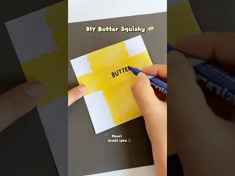 DIY butter squishy no sponge 🧽 ❌ #diy #craft #squishy