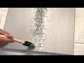 DIY Silver Glitter Crushed Glass Wall Art Platinum and Silver Wall Decor