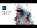 How to Create GLITCH ANIMATION in Photoshop GIF Effect Tutorial