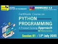 Session 01 - Certificate Course on Python Programming