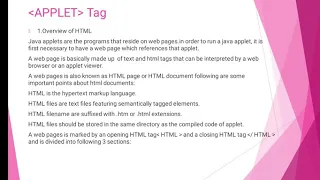 T Y B Sc Comp Sci Programming in Java - I Applet Lecture 2