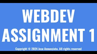 WebDev Intro to HTML Assignment 1 Labs