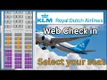 KLM Royal Dutch Airlines web check in ll Select seat in KLM flight ll KLM manage booking