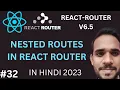 Nested Route in React Router in Hindi use of Outlet complete Reactjs Course