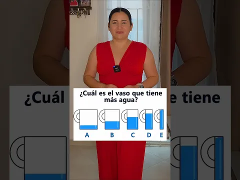 ĀæCual es el vaso que tiene mĆ”s agua? š¤