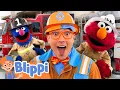 Download Lagu Can Blippi, Elmo \u0026 Grover Handle the Firefighter Challenge? | Sesame Street x Blippi Heroes!