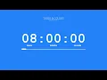 8 Hour Timer Blue Countdown Progress Bar