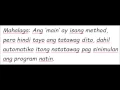 Java Tutorial Tagalog 13 method