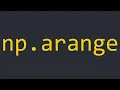 np arange