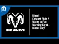 Diesel Exhaust Fluid Water In Fuel Light How-To 2027 Ram Heavy Duty Trucks