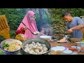 Hidup di Desa, Membuat bakso ayam yang lezat, ditambah chili oil pedas gurih | panen sawi hijau