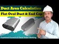 Flat Oval Duct Area Calculations in