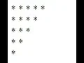 C program to print reverse right triangle star pattern