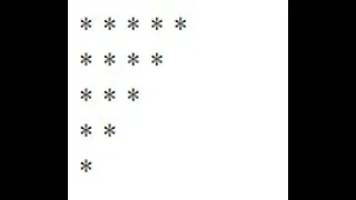 C program to print reverse right triangle star pattern