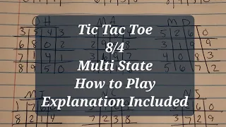 Cash 4 Tic Tac Toe Multiple States and a HOW TO PLAY Strategy