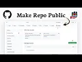 How to change private repository to public in GitHub