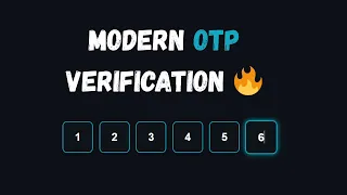 How to Create a Stylish OTP Verification Box with HTML CSS JS