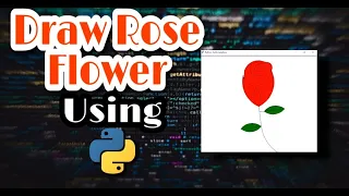 draw Rose Flower using Python turtle