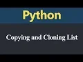 Copying and Cloning List in Python Hindi