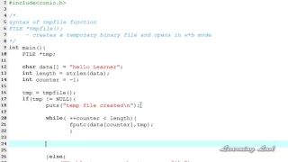 60 tmpfile Function in C Programming Language Tutorial