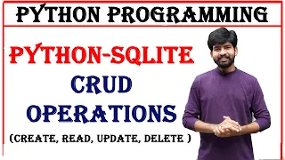 crud operation in python crud operations in database using python sqlite module python programming