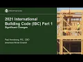 Significant Changes to the 2021 IBC - Part 1