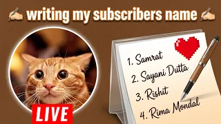 ✍️ writing my subscribers name ✍️ #handwriting #live #ohiocatbombastic #name