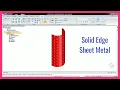 Solid Edge Sheet Metal Basic Tutorial - Unbend Rebend