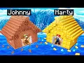 Minecraft TSUNAMI HOUSE BUILD CHALLENGE