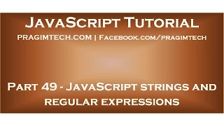 JavaScript strings and regular expressions