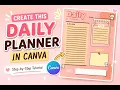 Create a Cute Daily Planner in Canva Easy Canva Tutorial for Beginners Kawaii Planner Design