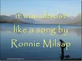 It Was Almost Like a Song by Ronnie Milsap (Lyric VIdeo)