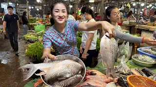 Market show: Fish is so fresh today | Buy fish and cooking with home style