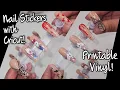 DIY Nail Stickers with Printable Vinyl featuring spooky Hello kitty Chucky SVG