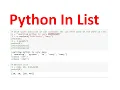 Python List tutorial List Python List method in Python Python Lists