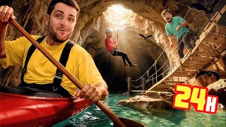 ON SURVIT 24H DANS UNE GROTTE (avec des objets wish)