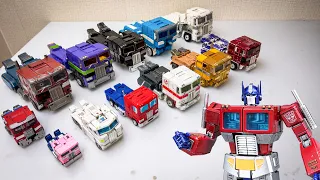 Ultimate G1 Masterpiece OPTIMUS PRIME Truk: Shattered Glass, Ultra Magnus, Nemesis Prime Review ASMR