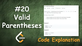 Valid Parentheses using O 1 Space Live Coding with Explanation Leetcode - 20