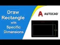 How to draw a rectangle with specific dimensions in AutoCAD